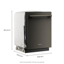 Kitchenaid® 360° Max Jets™ Third Rack Dishwasher with ProDry™ System, 44 dBA KDTS424SBE