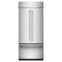 Kitchenaid® 20.8 Cu. Ft. 36" Built-In French Door Bottom Mount Refrigerator with Platinum Interior KBFN536SPS
