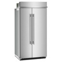 Kitchenaid® 25.5 Cu. Ft. 42" Built-In Side-by-Side Refrigerator with Platinum Interior KBSN742SPS Kitchenaid® 25.5 Cu. Ft. 42" Built-In Side-by-Side Refrigerator with Platinum Interior KBSN742SPS