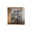 Kitchenaid® 29.4 Cu. Ft. 48" Built-In Side-by-Side Refrigerator features Exterior Water and Ice Dispenser with Measured Fill KBSD748SPS
