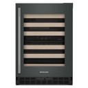 Kitchenaid® 24" Undercounter Wine Cellar with Full-Extension Wood-Front Racks KUWR524SJP