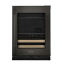 Kitchenaid® 24" Beverage Center with Glass Door and Wood-Front Racks KUBR524SBE