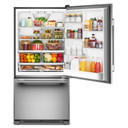 Kitchenaid® 22 Cu. Ft. 33-Inch Standard-Depth Bottom Mount Refrigerator with Right Door Swing KRBR133SPS