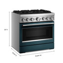 Kitchenaid® 36-Inch 6 Burner Commercial-Style Dual Fuel Range with No Preheat Air Fry Mode KFDS936SAG