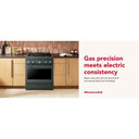 KitchenAid® 30-Inch 4 Burner Commercial-Style Dual Fuel Range with No Preheat Air Fry Mode KFDS930SJP