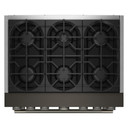 KitchenAid® 36-Inch 6 Burner Commercial-Style Dual Fuel Range with No Preheat Air Fry Mode KFDS936SBE