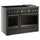 KitchenAid® 48-Inch 6-Element Induction Freestanding Commercial-Style Range with Griddle KFID948SBE
