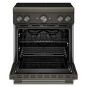 Kitchenaid® 30-Inch 4-Element Induction Freestanding Commercial-Style Range with Air Fry KFIS930SBE