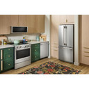 Kitchenaid® 20 cu. Ft. 30-Inch Width Standard Depth French Door Refrigerator with PrintShield® Finish and Interior Dispense KRFF330SPS