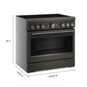 KitchenAid® 36-Inch 6-Element Induction Freestanding Commercial-Style Range with Air Fry KFIS936SBE