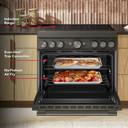 KitchenAid® 36-Inch 6-Element Induction Freestanding Commercial-Style Range with Air Fry KFIS936SBE