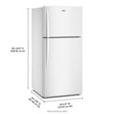 Whirlpool® 29.5-inch Wide Top Freezer Refrigerator with Total Coverage Cooling- 19 Cu. Ft. WRTX7419SW