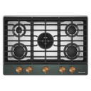 Kitchenaid® Gas-on-Metal Cooktop with an Integrated Wok Grate and CookShield™ Finish KCGK530SJP