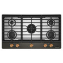 Kitchenaid® Gas-on-Metal Cooktop with an Integrated Wok Grate and CookShield™ Finish KCGK736SBE