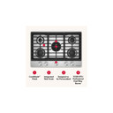 Kitchenaid® Gas-on-Metal Cooktop with an Integrated Wok Grate and CookShield™ Finish KCGK730SJP