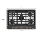 Kitchenaid® Gas-on-Metal Cooktop with an Integrated Wok Grate and CookShield™ Finish KCGK530SBE
