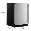 Kitchenaid® 24" Undercounter Refrigerator with Stainless Steel Door KURL124SSB