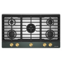 KitchenAid® 36  in. Gas Cooktop with 5 Burners and Integrated Wok Grate KCGK536SJP