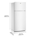 Whirlpool® 28-inch Wide Top Freezer Refrigerator with Total Coverage Cooling- 18.0 Cu. Ft. WRTX5118TW