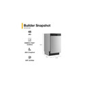 Whirlpool® 18" Stainless Steel Dishwasher with Half Load Cycle and Triple Spray Arms - 48 dBA WDFS5118SS