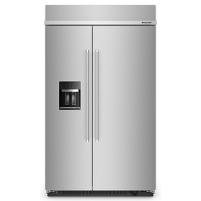 Kitchenaid® 29.4 Cu. Ft. 48 Built-In Side-by-Side Refrigerator with Ice and Water Dispenser with PrintShield™ Finish KBSD708MPS