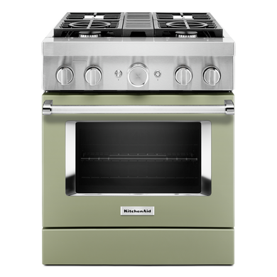 KitchenAid® 30'' Smart Commercial-Style Dual Fuel Range with 4 Burners KFDC500JAV