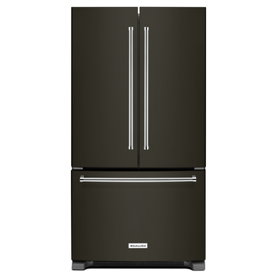 Kitchenaid® 25 Cu. Ft. 36-Width Standard Depth French Door Refrigerator with Interior Dispense and PrintShield™ Finish KRFF305EBS