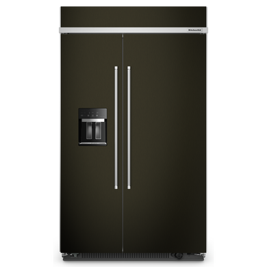 Kitchenaid® 29.4 Cu. Ft. 48 Built-In Side-by-Side Refrigerator with Ice and Water Dispenser and PrintShield™ Finish KBSD708MBS