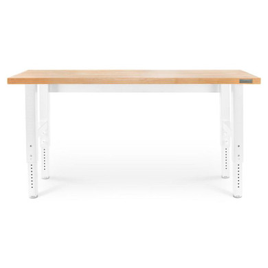 Gladiator® 6' (182.9 cm) Wide Adjustable Height Hardwood Workbench GAWB06HWGW