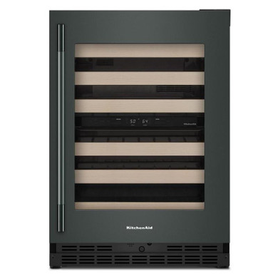 Kitchenaid® 24" Undercounter Wine Cellar with Full-Extension Wood-Front Racks KUWR524SJP