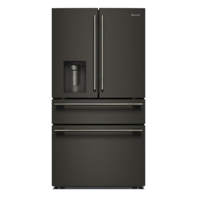 Kitchenaid® 29 cu. ft. French Door Refrigerator with Exterior Water and Ice and FreshChill™ Full-Width Refrigerated Drawer KRMF436SBE