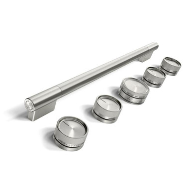 Stainless Steel Handle and Knob Hardware Accessory Kit for KitchenAid® 30" Commercial-Style Gas Range W11774749