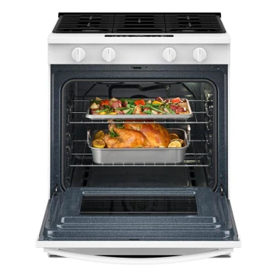 Whirlpool® 30-inch Gas Smart Range with Air Cooking Technology and Steam Clean WSGS4530TW