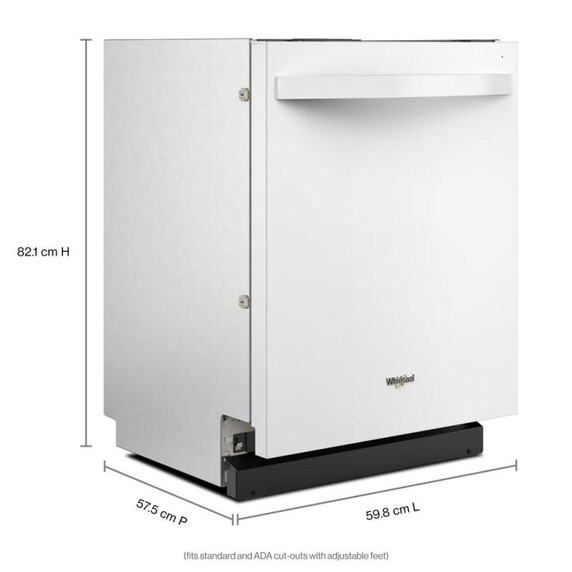 Whirlpool® 44 dBA Dishwasher Flush with Cabinets with 3rd Rack WDT550SAPW