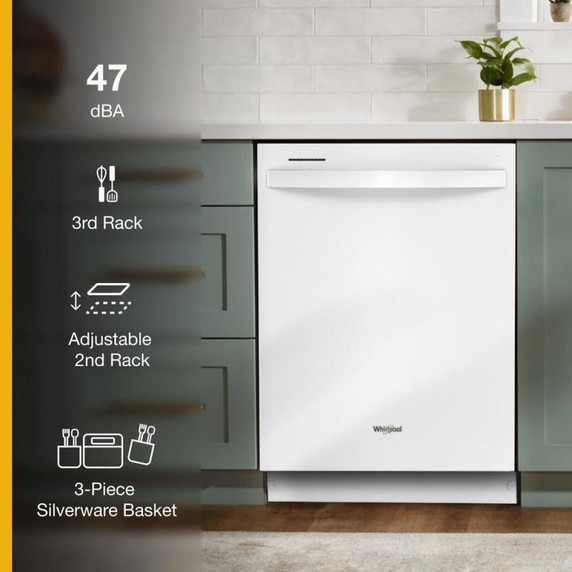 Whirlpool® 24” Stainless Steel Dishwasher with AI Intelligent Wash - 47 dBA WDT750SAKW