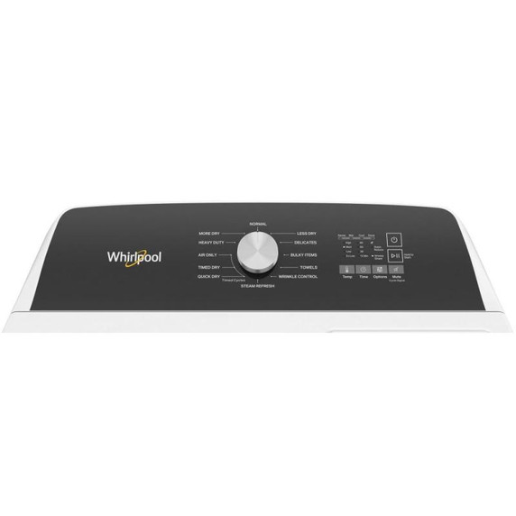 Whirlpool® 7.0 Cu. Ft. Top Load Electric Moisture Sensing Dryer with Steam YWED5050LW
