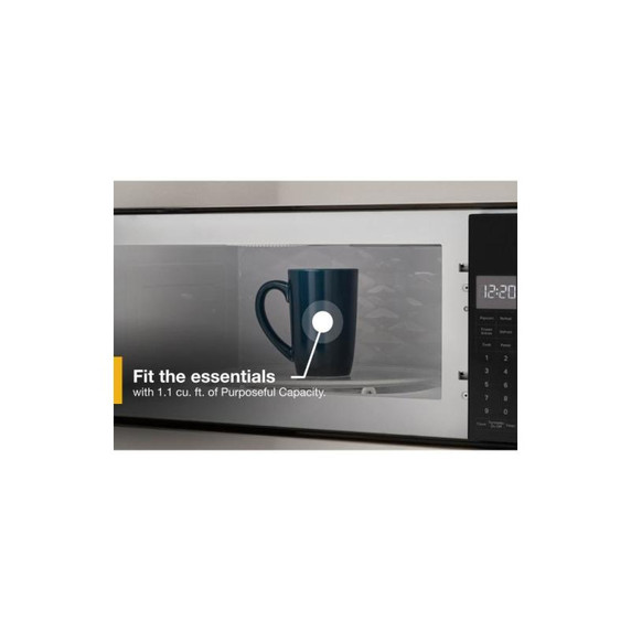 Whirlpool® 1.1 cu. ft. Built-In Microwave with Slim Trim Kit - 14" Height YWMT50011KS