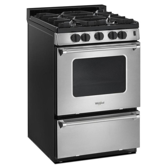 Whirlpool® 24-inch Freestanding Gas Range with Sealed Burners WFG500M4HS