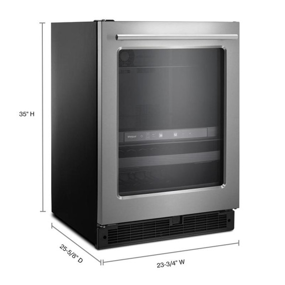Whirlpool® 24-inch Wide Undercounter Beverage Center with Towel Bar Handle- 5.2 cu. ft. WUB35X24HZ