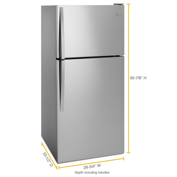 Whirlpool® 30-inch Wide Top Freezer Refrigerator - 18 cu. ft. WRT318FZDM