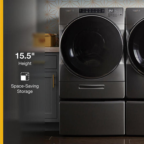 Whirlpool® 15.5" (39.4 cm) Pedestal for Front Load Washer and Dryer with Storage WFP2715HC