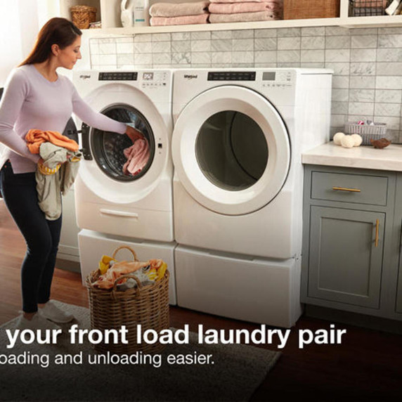 Whirlpool® 15.5" (39.4 cm) Pedestal for Front Load Washer and Dryer with Storage WFP2715HC