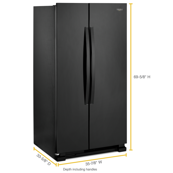 Whirlpool® 36-inch Wide Side-by-Side Refrigerator - 25 cu. ft. WRS315SNHB