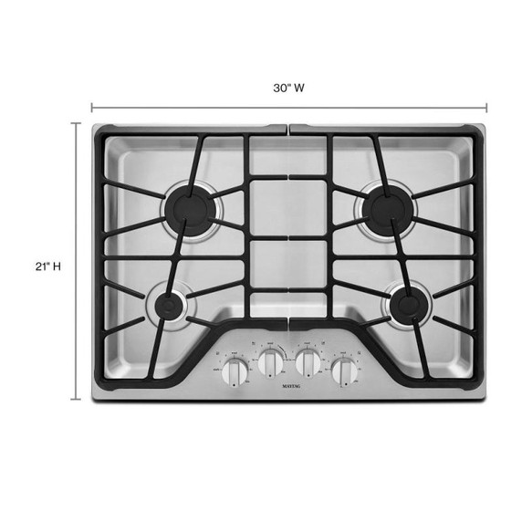 Maytag® 30-inch 4-burner Gas Cooktop with Power™ Burner MGC7430DS