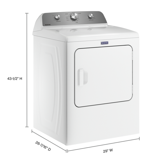 Maytag® Top Load Gas Wrinkle Prevent Dryer - 7.0 cu. ft. MGD4500MW