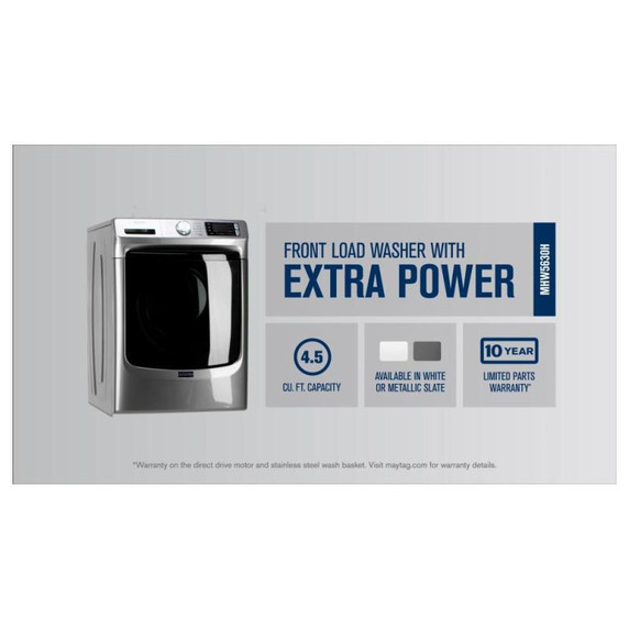 Maytag® Front Load Washer with Extra Power and 12-Hr Fresh Spin™ option - 5.2 cu. ft. MHW5630HW