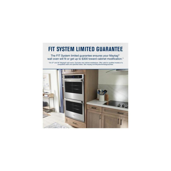 Maytag® 27-inch Double Wall Oven with Air Fry and Basket - 8.6 cu. ft. MOED6027LZ