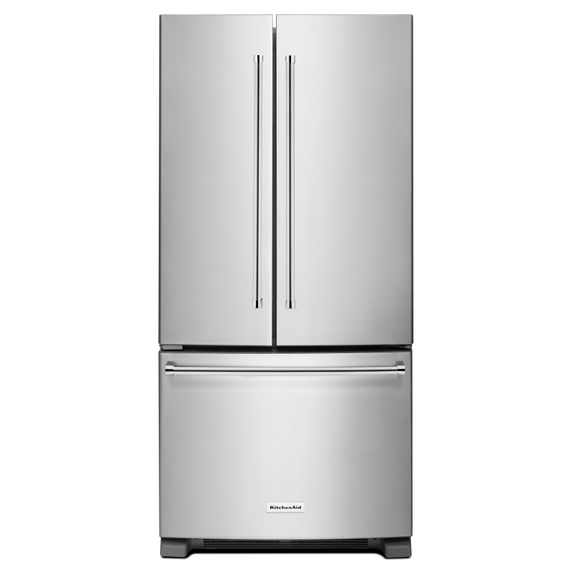 Kitchenaid® 22 Cu. Ft. 33-Inch Width Standard Depth French Door Refrigerator with Interior Dispenser KRFF302ESS