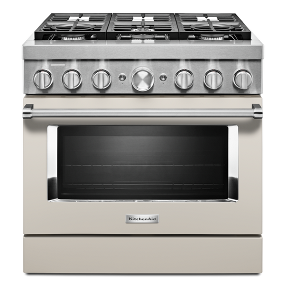 KitchenAid® 36'' Smart Commercial-Style Gas Range with 6 Burners KFGC506JMH