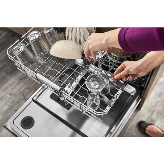 Kitchenaid® 44 dBA Dishwasher in PrintShield™ Finish with 360° Max Jets™ Third Rack KDTM404KBS